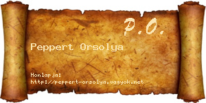 Peppert Orsolya névjegykártya